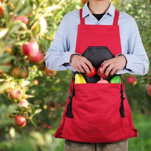 Tartós Kerti Kötény Állítható Gyümölcskertészeti Zsebekkel Nőknek, Kiváló