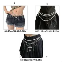 Multi Layered Pearls Tassels Waist Chain Belt for Women Elegant Body Chain with Adjustable Length for Parties and Festivals XX9C 6