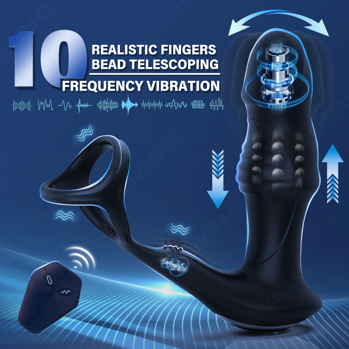 Anal Vibrator Für Männer Mit Penisring – Prostata Stimulation, 9 Vibrationsmodi, Wasserdicht