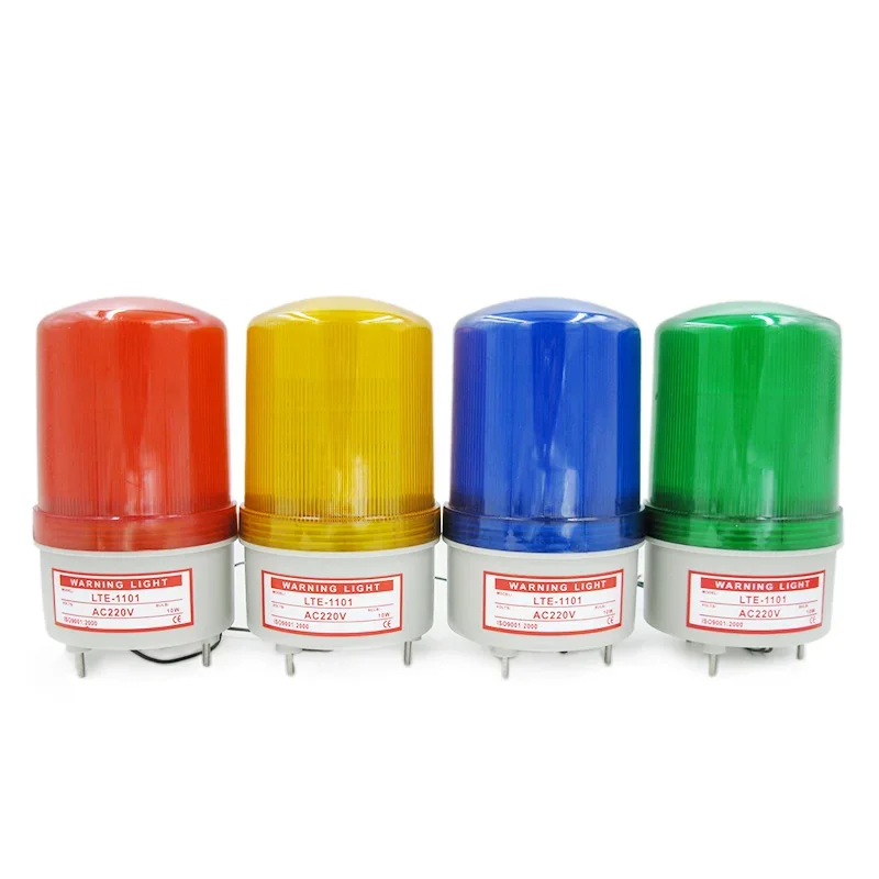 LED strobe Alarm Lamp light siren 12V 220V rotating warning light strong magnetic base installation alarm 1101 led warning light