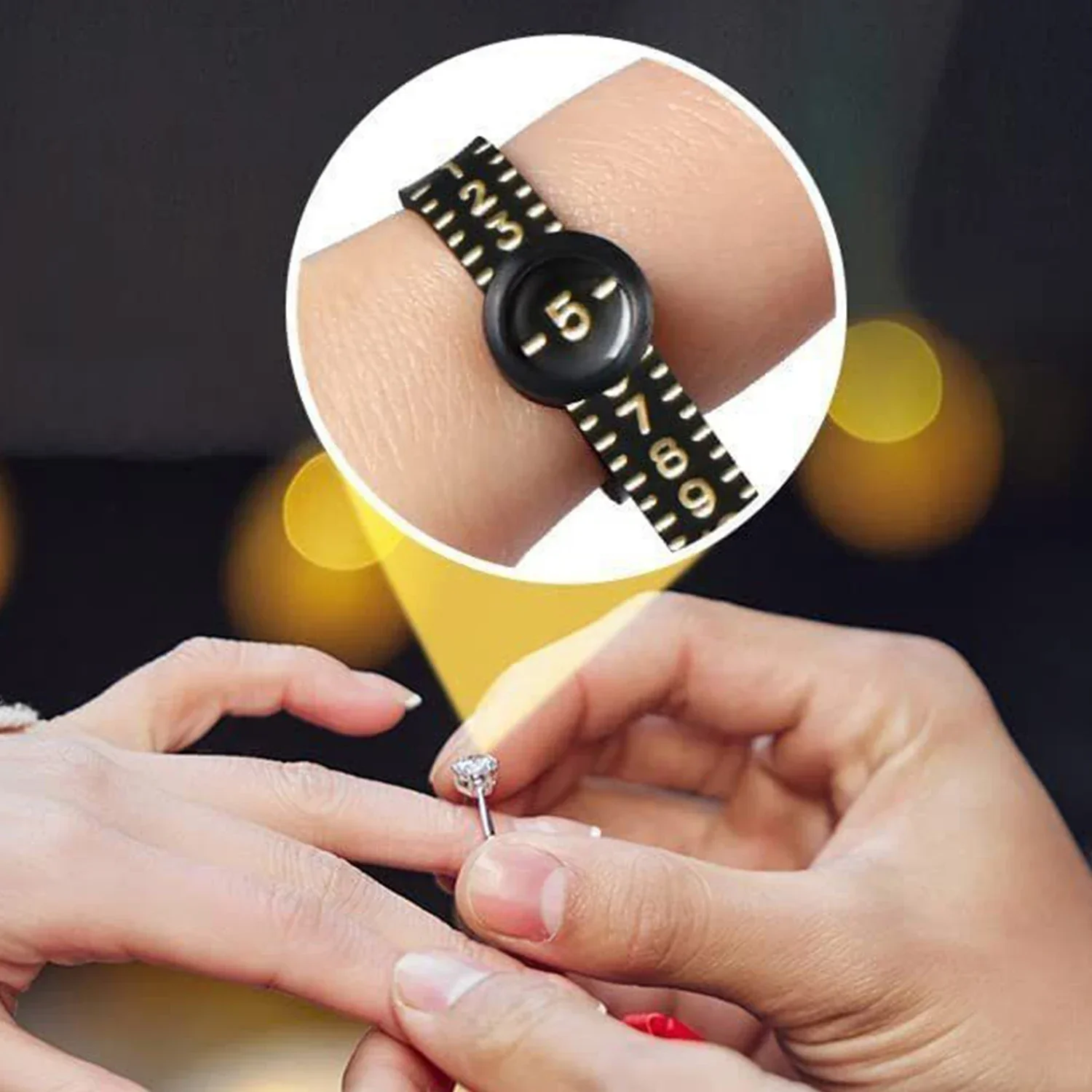 Premium Adjustable Ring Sizer with Magnifier for Precise Jewelry Sizing