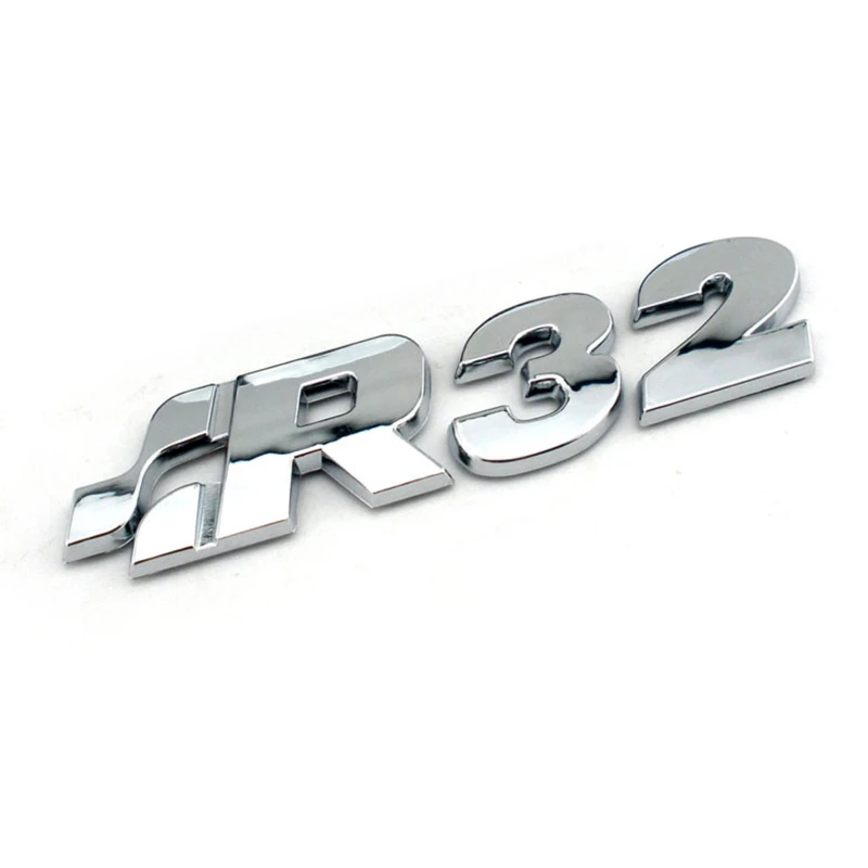 골프 R32 크롬 프론트 그릴 배지 엠블럼 골프 TDI R 3.2L V6 리어 부츠 테일 게이트 배지 로고 골프 4 / 5 (1997-2008)