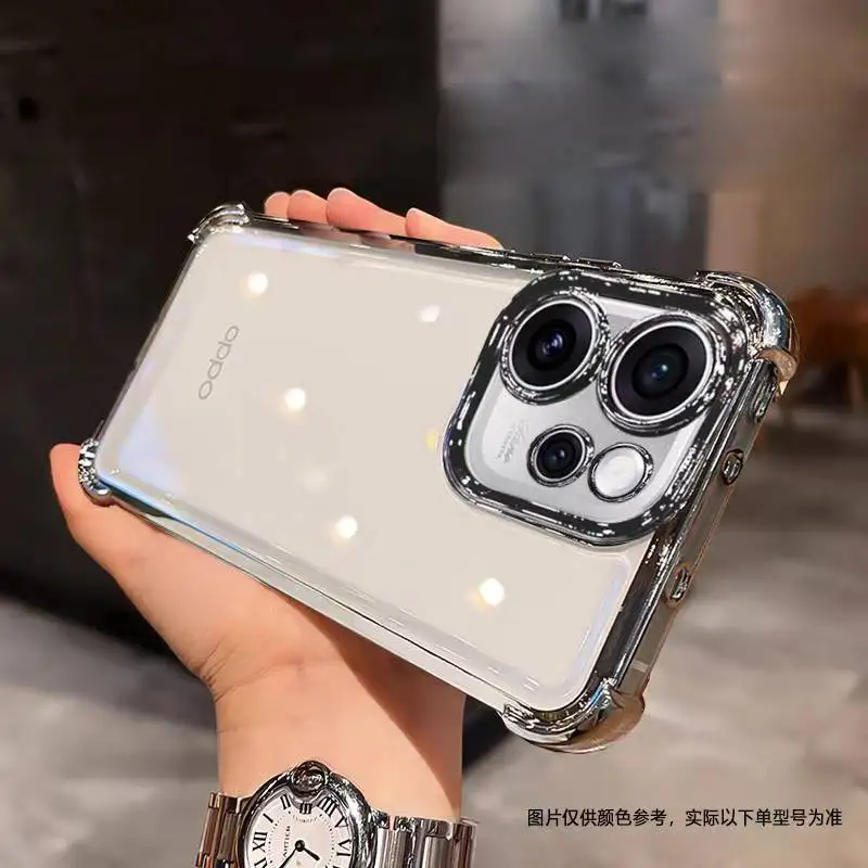Electroplated Transparent Magnetic TPU Phone Case with Lens Film Protection