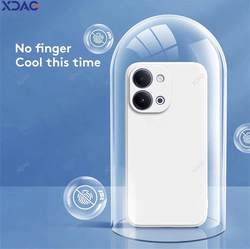 Enhanced Liquid Silicone Shockproof Phone Case - Straight Edge Soft Fashion Back Cover