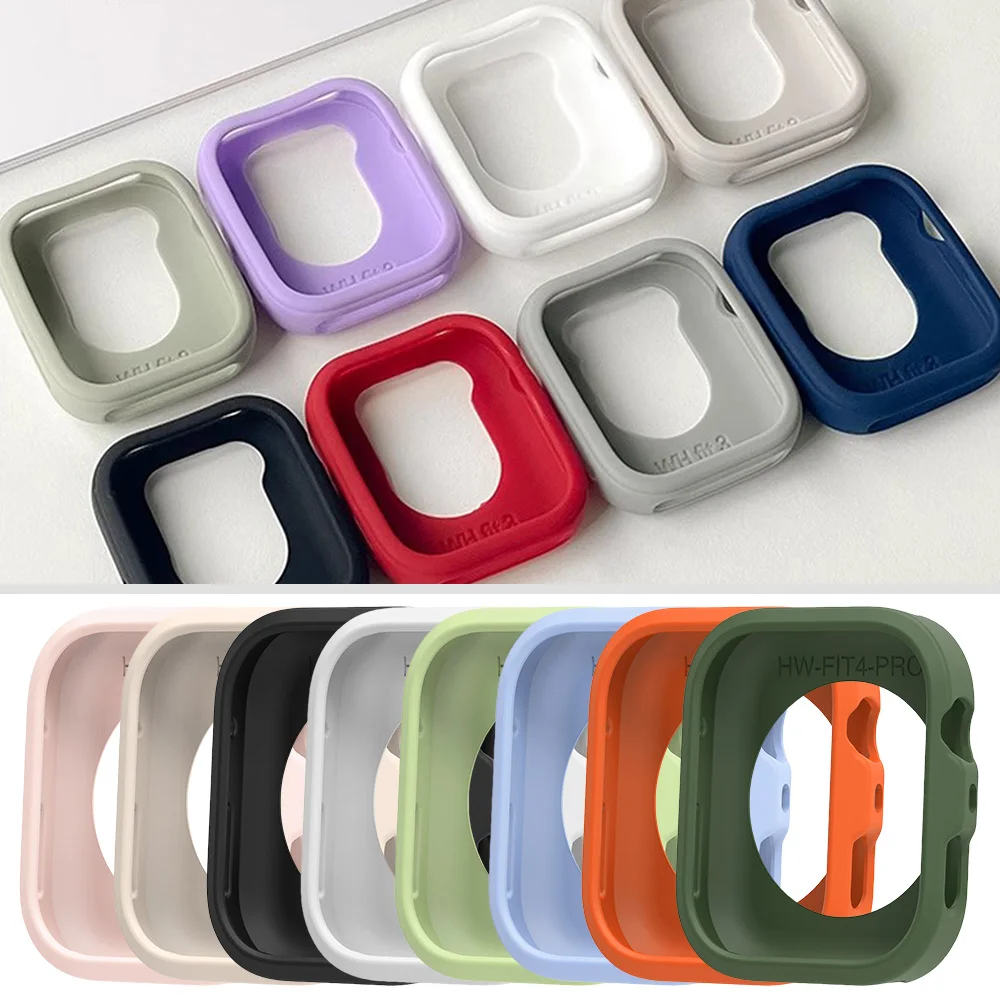 Silicone Shockproof Protective Watch Case - Soft Bumper Frame Shell Cover