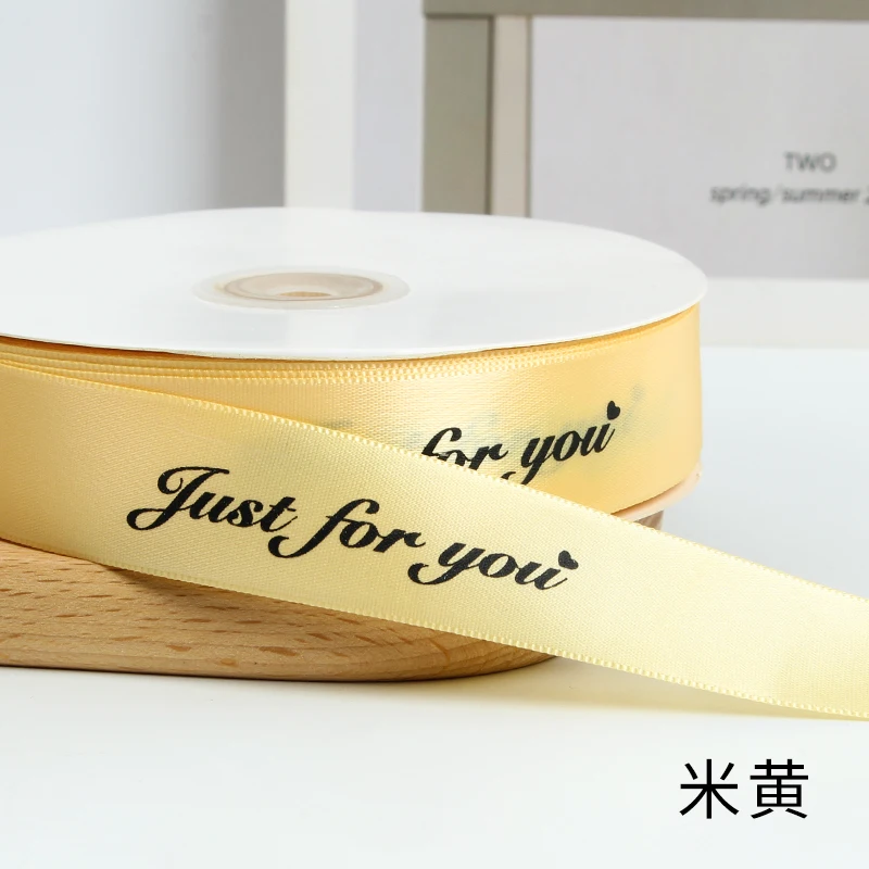 Flower Packaging Satin Ribbon For Flower Shop, English Printing Ribbon For  Gift Packing Material, Bouquet Package Flower Gift Satin Ribbon, Home  Gadget - Temu Germany