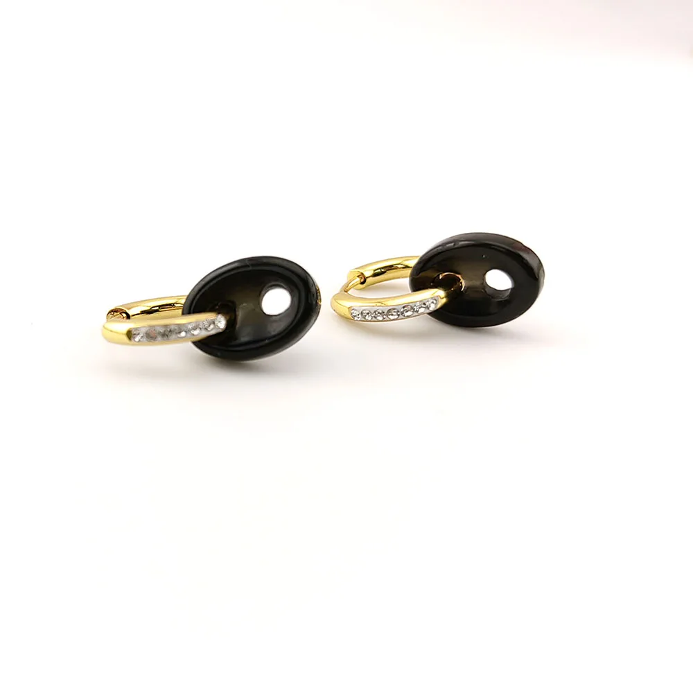 HUIDANG Huggie Ohrringe Frau Mariner Pop Tab Stein Kleine Creolen Neue Trend Boucles d'oreilles – Detail 20