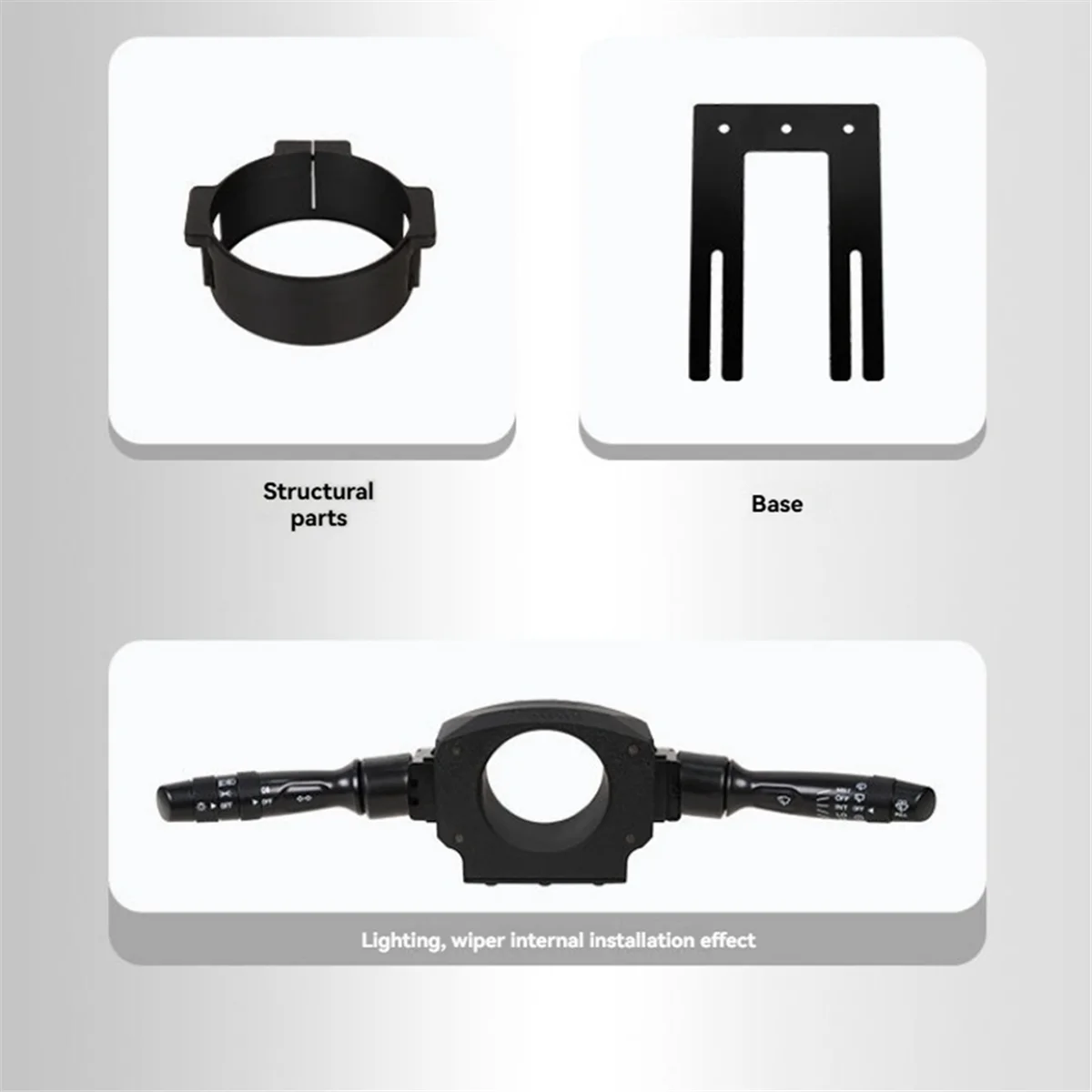 A04R-PC Simracing Game Steering Wheel Turn Signal Wiper Retrofit Kit for MOZA R3/R5/R9/R12 Steering Wheel