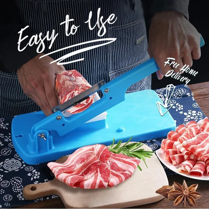 Multifunctional Table Slicer Frozen Meat Cutting Machine Beef Herb Mutton Rolls Cutter Fruit Vegetable Easy Slice Kitchen Tools Fruit Slicer Food Slicer