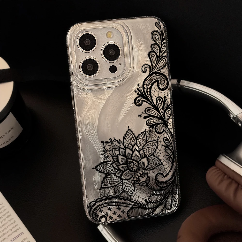 Elegant Hollow Lace Design Phone Case Cover
