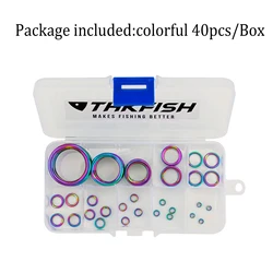 40pcs Durable Fishing Rig Rings - Round Connectors (Colorful)