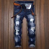 High Quality Straight Denim Brand Motorcycle Jeans Plus Size men's Jeans Ripped Jeans New Style 1