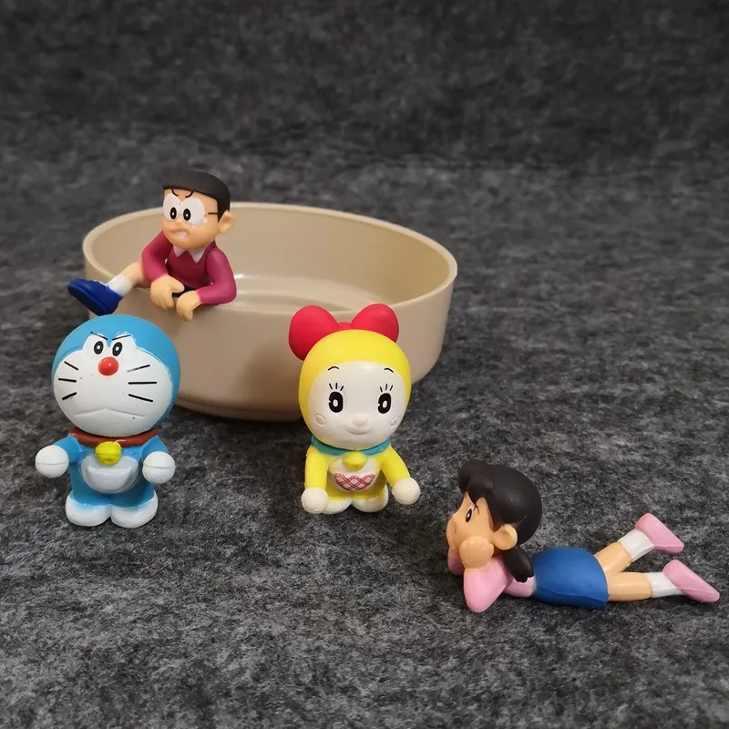 

4 шт./Набор Аниме фигурки героев кавайные дораемоны Нобис Минамото шизуки коллекция маленькая кукла настольное украшение подарок для детей
