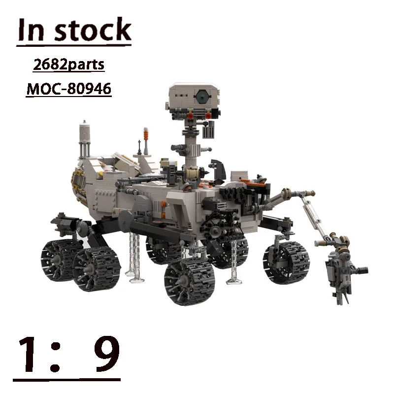 Moc-80946 Mars Pettisity Rover 1:9 Scale Assembly Stitch Building Blocks Modello; 2682 Part Building Blocks Regalo Per Bambini