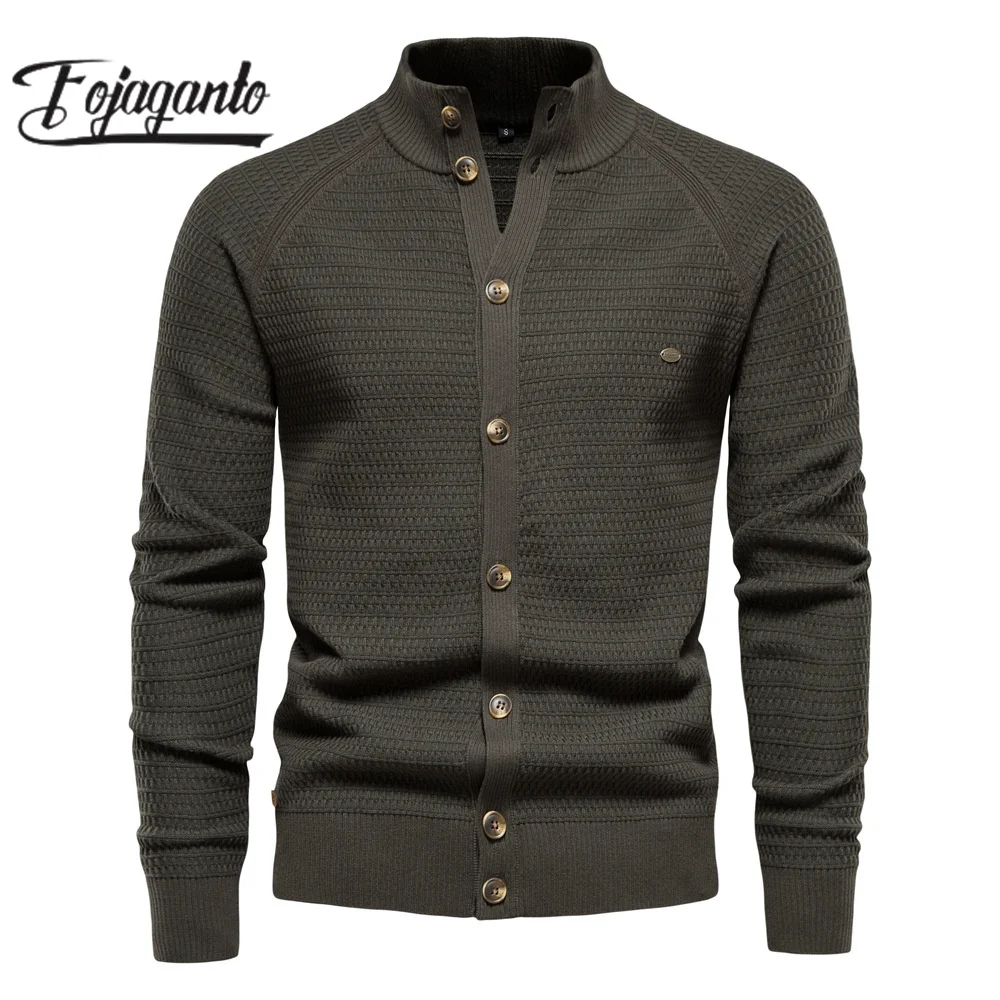 

FOJAGANTO 2023 Outdoor Casual Sweater For Men Pure Cotton Cardigan Slim Fashion Top High Quality Design Hot Sweater For Men