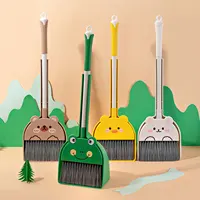 Household Mini Kids Broom and Dustpan Set Creative Pretend Play Toy Housekeeping Play Set Toddlers Cleaning Toys Set for Boys 1