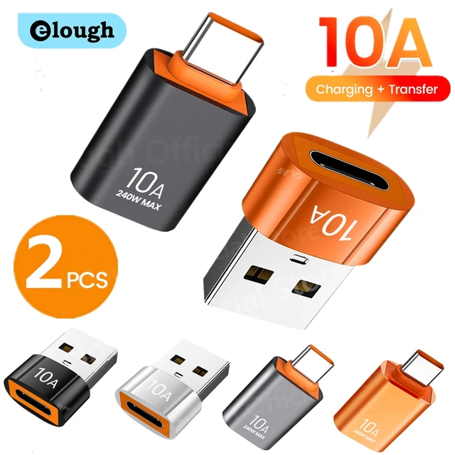Elough USB 3.0-C 타입 어댑터 OTG USB C 수-USB 암 변환기, 맥북 노트북 샤오미 삼성 고속 OTG 커넥터, 10A