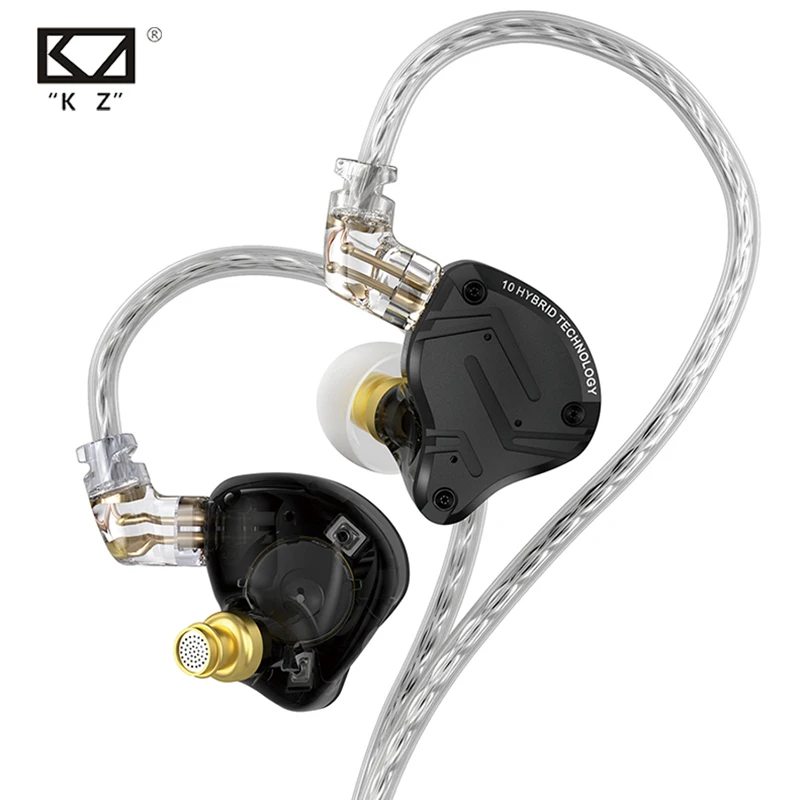 

KZ ZS10 PRO X Wired Earphones HIFI Bass Metal Earbuds 4BA+1DD Hybrid Technology In Ear Monitor Sport Noise Cancelling Headset