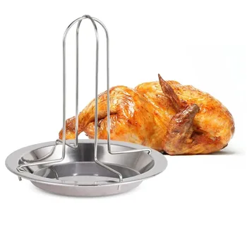 304 Stainless Steel Chicken Roaster Holder for Grill & Smoker 1