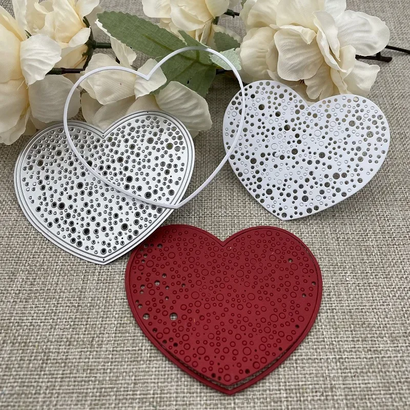 Lochherzrahmen Metall-Stanzformen Schablonen für DIY Scrapbooking Dekorative Prägung Handarbeit Stanzvorlage