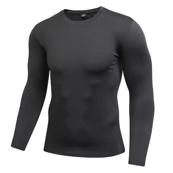 Men Compression Running T-Shirt Fitness Tight Long Sleeve Sport T-shirt Training Jogging Shirts Gym Sportswear Quick Dry Clothes 4