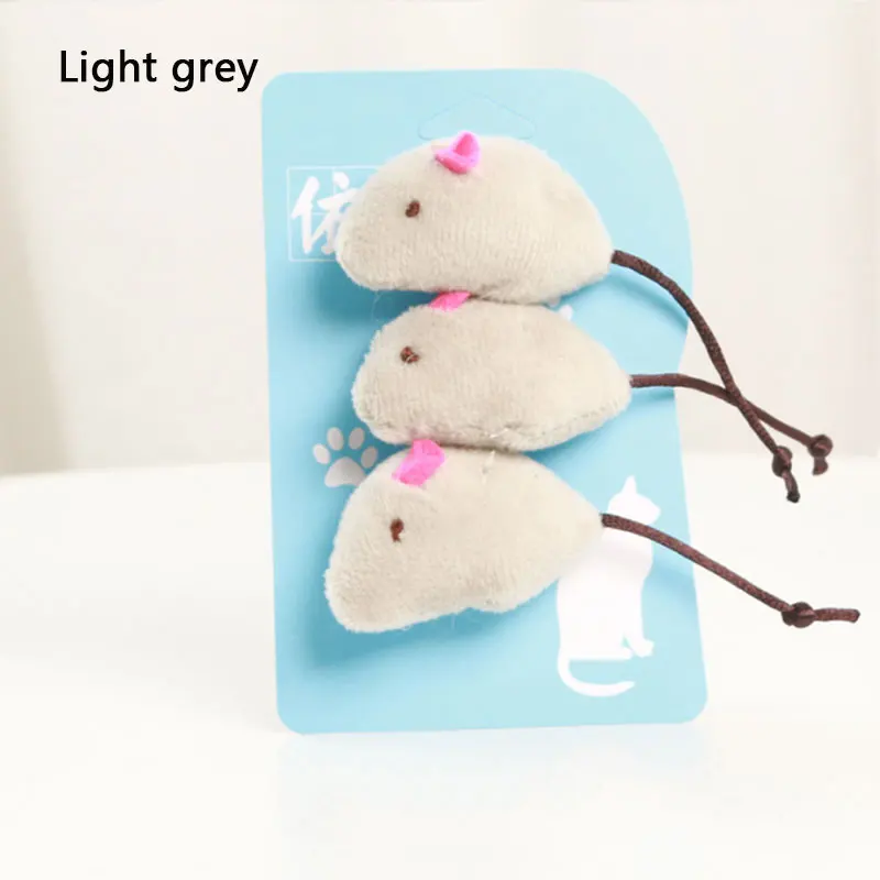 3Pc/set Mix Pet Toy Catnip Mice Cats Toys Fun Plush Mouse Cat Toy For Kitten Bite Resistance Interactive Mouse Toy Playing Toy cat fish toy Toys