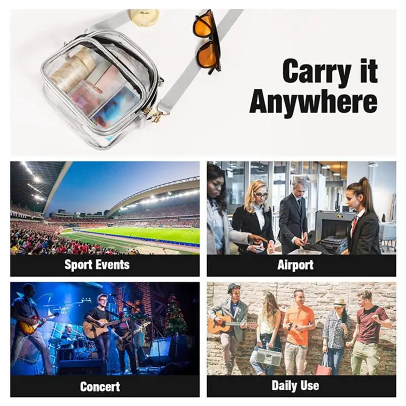 For Refer To Description Transparent PVC Bag PVC Simple Shoulder Bags Clear Bags For Women Women Clear Bag Large Capacity For