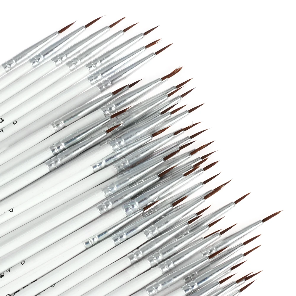 Set of 10 Nylon Fine Point Art Brushes