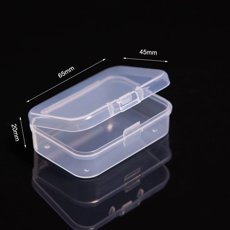 Mini Plastic Box Rectangular Box Translucent Box Packing Box Storage Box  Dustproof Solid Strong Jewelry Storage Case Container