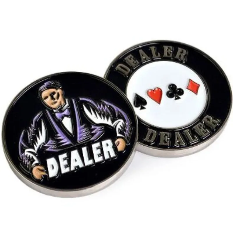 Texas Poker Chip Acrylic Crystal Exquisite Circular DEALER Premium Button Code Entertainment Game Board Table Casino Accessories