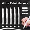 2/3/6/10 Pcs White Paint Pens Soft Tip Acrylic Paint Marker Set Direct Liquid Ink for Glass Canvas Wood Leather Ceramic Painting 1