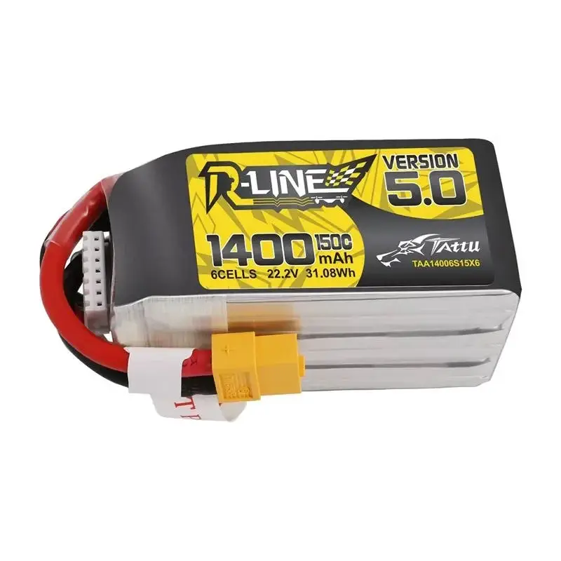 

ACE Tattu R-Line Version 5.0 1200mAh 1400mAh 150C 6S 22.2V XT60 Plug Lipo Battery FPV Racing Drone
