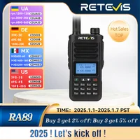 RA89 10W Walkie Talkie Long Range Communication Radio Walkie-talkie Ham Two-way Radio Communicator FM VHF UHF Waterproof 2