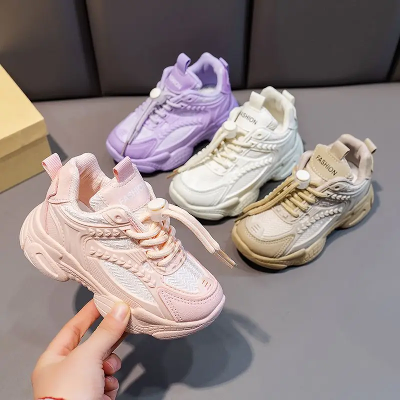 

Children's Shoes Spring and Autumn New Girls' Mesh Breathable Sports Shoes Boys' High-quality Soft-sole Running Shoes