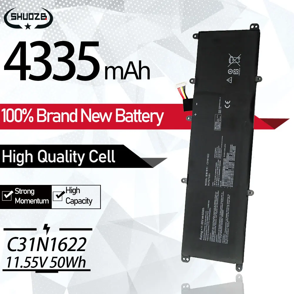 

New C31N1622 Laptop Battery For ASUS ZenBook UX3430UA UX430UA UX530UQ UX530UX UX430UN 0B200-02390000 31CP5/70/81 11.55V 50Wh
