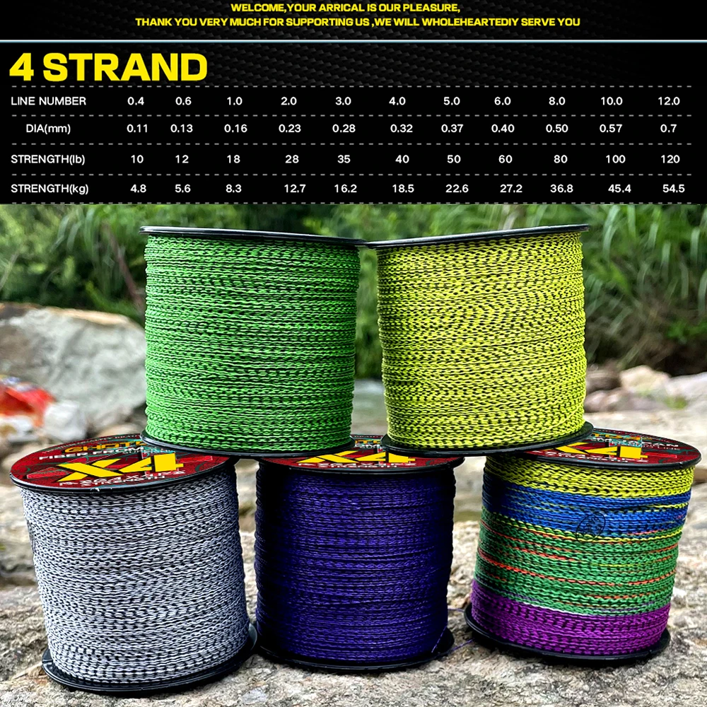GHOTDA Braided Fishing Line X4/X8 300M Speckle Multifilament Pe Wire Invisible Super Strong Long Cast Carp Fishing Accessories