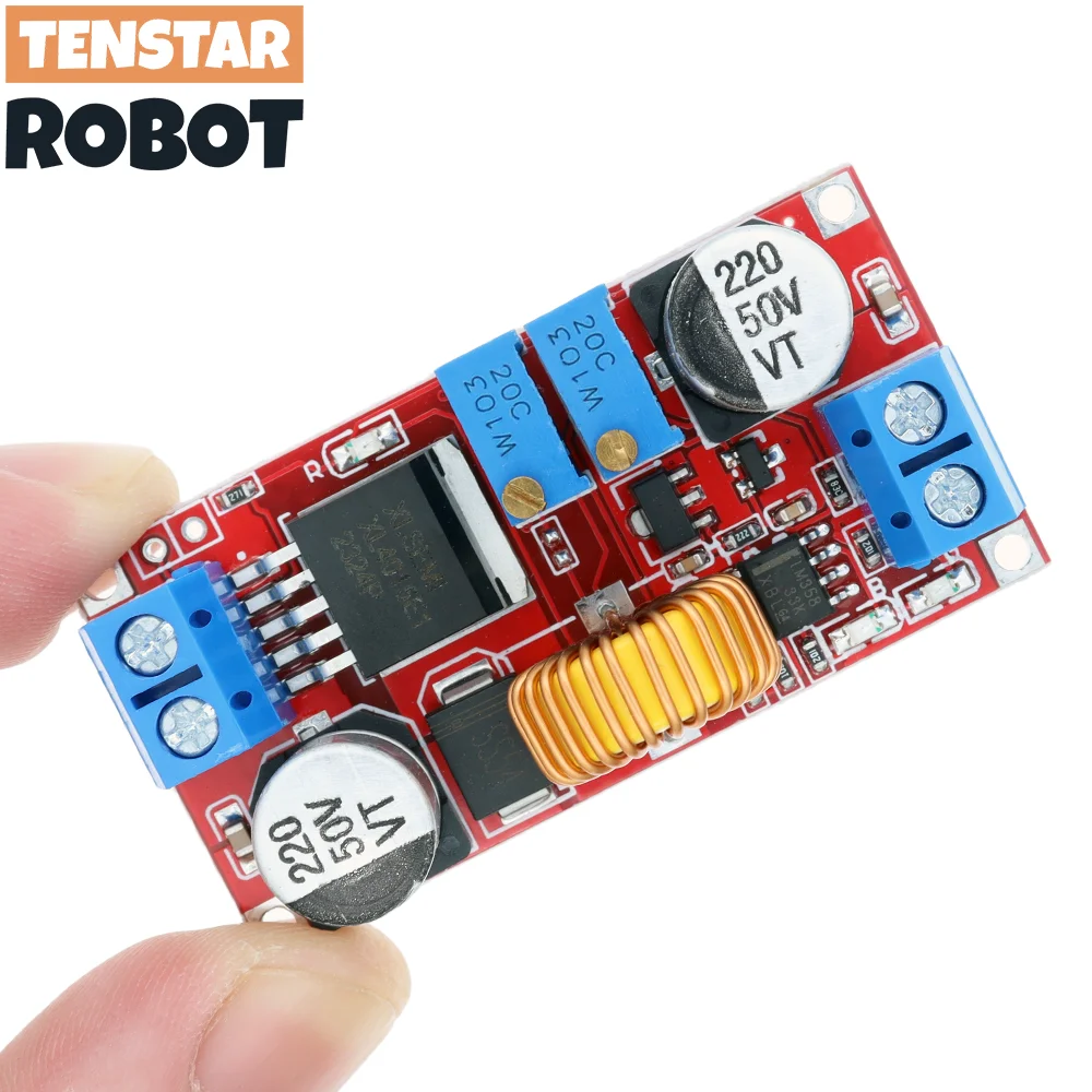 TENSTAR 4 Stück roter XL4015 5A DC-DC-Stromrichter 8–34 V auf 1,25–32 V CC CV LED-Treiber Step-Down-Board Lithium-Lademodul – Detail 2