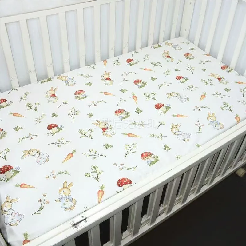 Deluxe Cotton Crib Fitted Sheet - Soft Baby Mattress Cover Protector (120x60cm)
