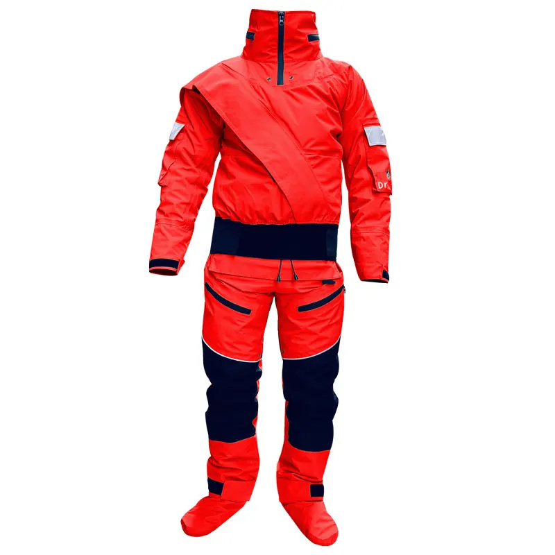 Front Entry Waterproof Full Drysuit Detachable Hooded Dry