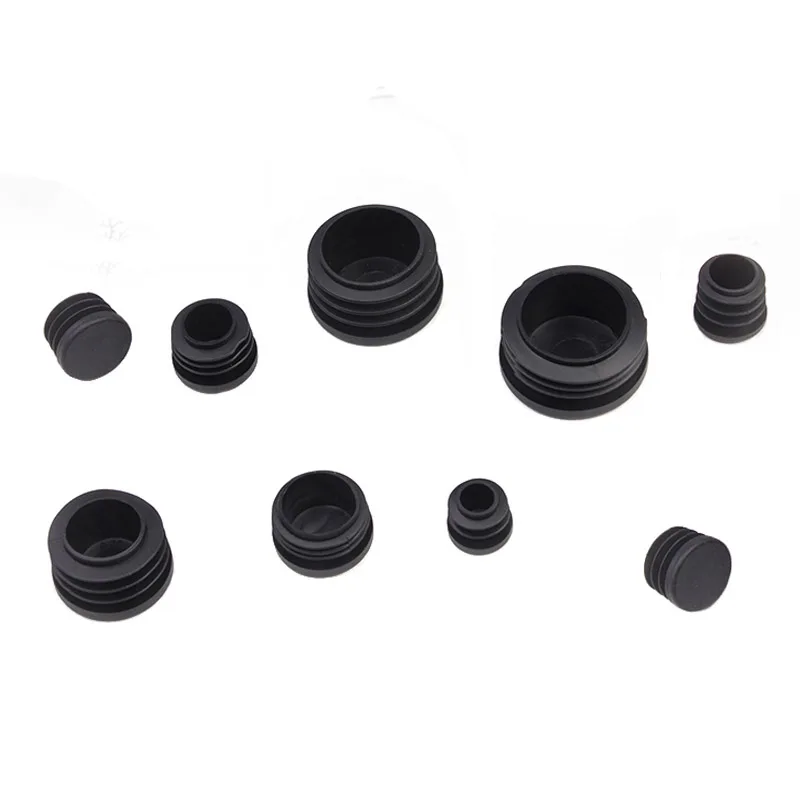 10pcs Plastic Round Inner Plug For Steel pipe End Blanking Caps Anti Slip Alloy ladder chair leg Cover Furniture Protector Pads