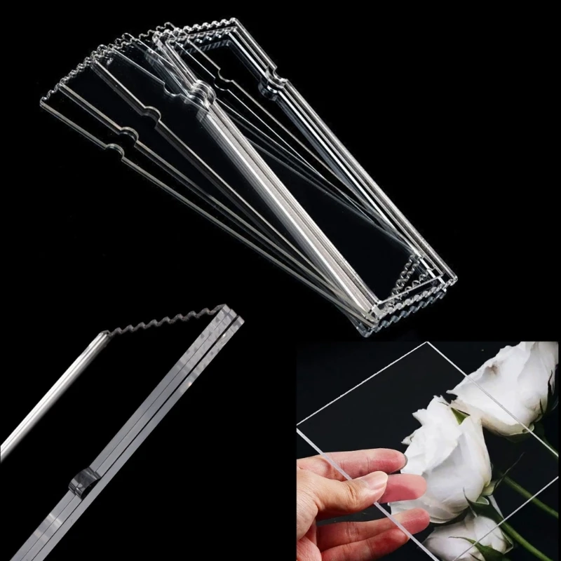 1 セットさまざまなスタイルの透明アクリルキーホルダーブランク