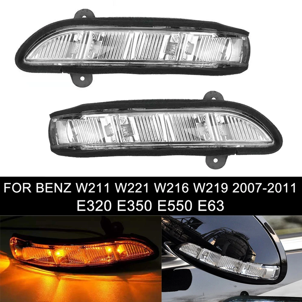 

Rearview Mirror Turn Signal Light For Mercedes Benz W211 W221 W219 2007-2010 E320 E350 E550 S600 S550 S63 S65 Car accessories