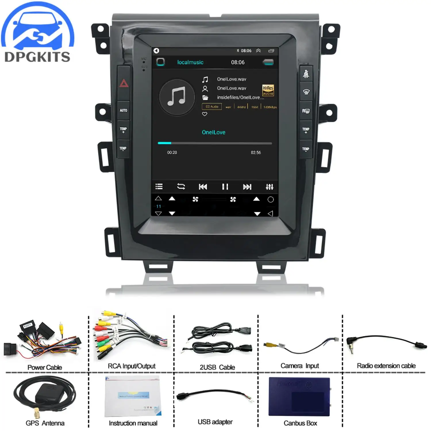 

1set 9.7" HD Android Car Navigation Car GPS Multimedia Player Capacitive Touch Screen For Ford Edge 2010-2015 1G+16G Carplay