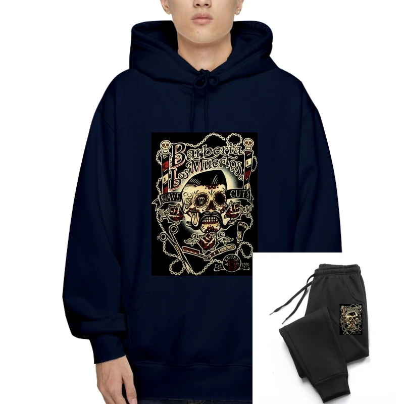 

Authentic Lucky 13 Barberia Los Muertos Barber Shop Rockabilly T-Pullover S-5xl New Hoodies Sweatshirt Unisex Pullovers Fashion