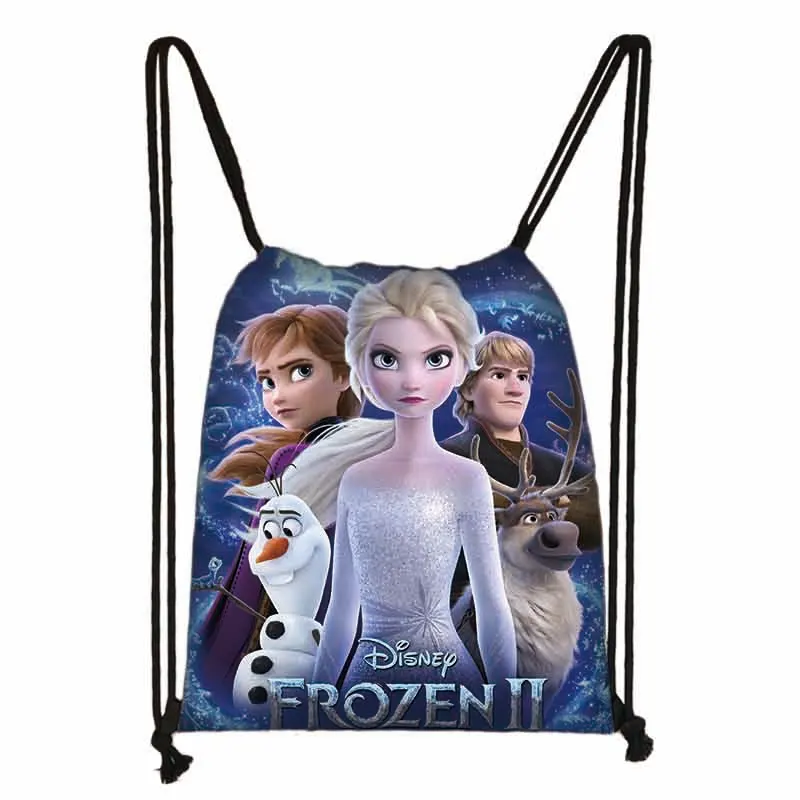 

Disney Frozen Anna Elsa Daily Casual Bag Boys Girls Knapsack Drawstring Bags Storage Bag Shopping Beach Bags