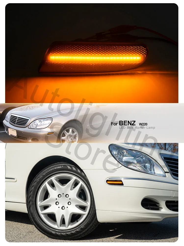 メルセデスベンツsクラスw220 2000 2001 2002 2003 2004,2x用