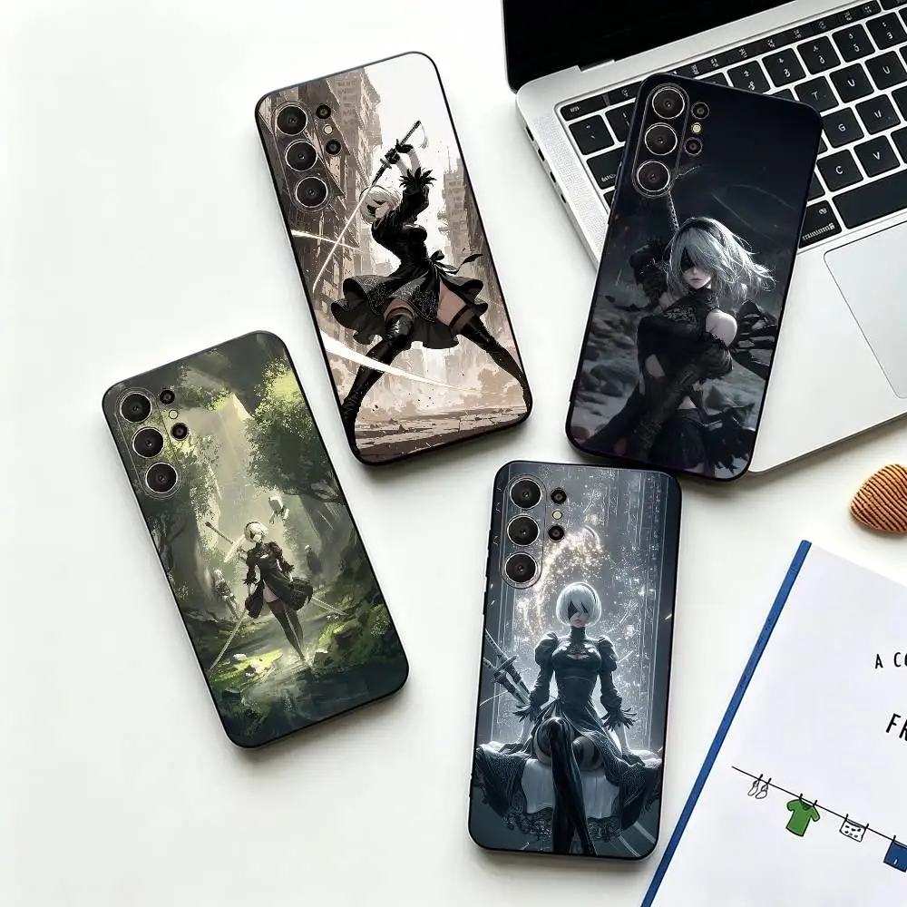2B Automata-NieR Black Soft Silicone Phone Case