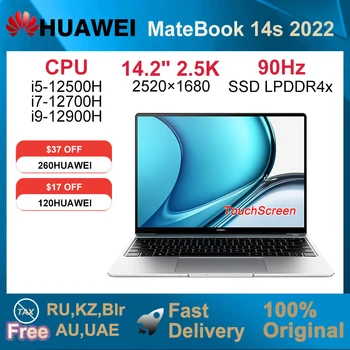 2022 HUAWEI MateBook 14s 14.2 Inch Touchscreen 2.5K 90Hz Laptop i5-12500H/i7-12700H/i9-12900H 16GB 512GB/1TB Iris Xe Graphics 1