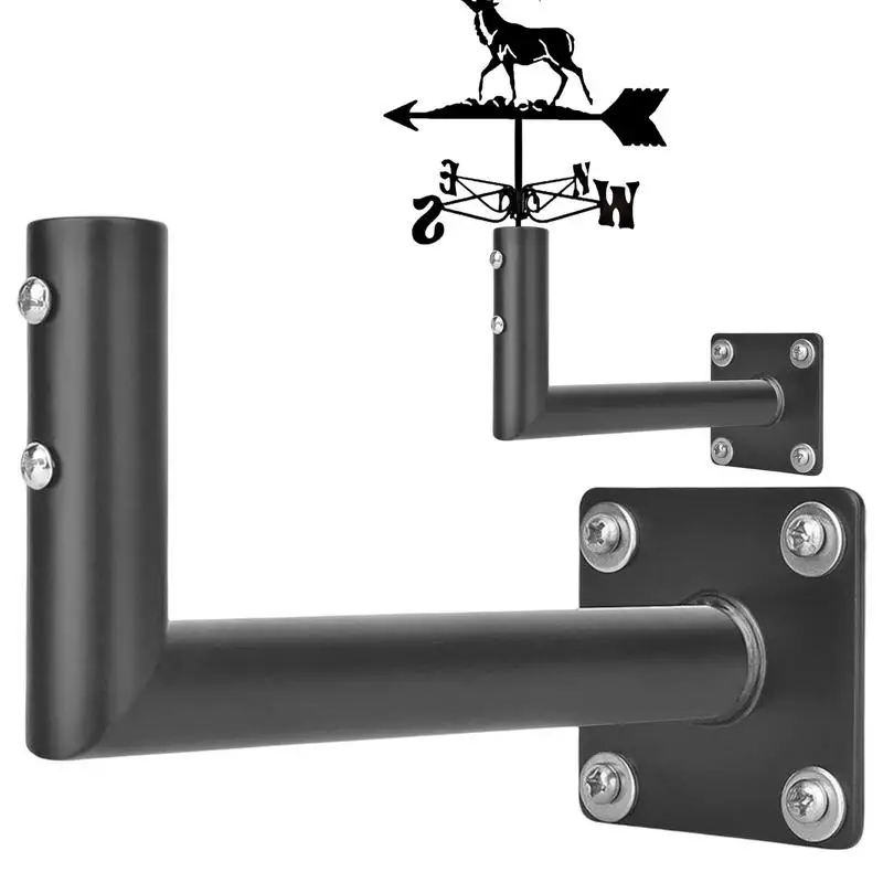 Weathervane Roof Holder Metal Flagpole Stand Wall Roof Wind Spinner Poles Antenna Brackets For Home Garden Yard