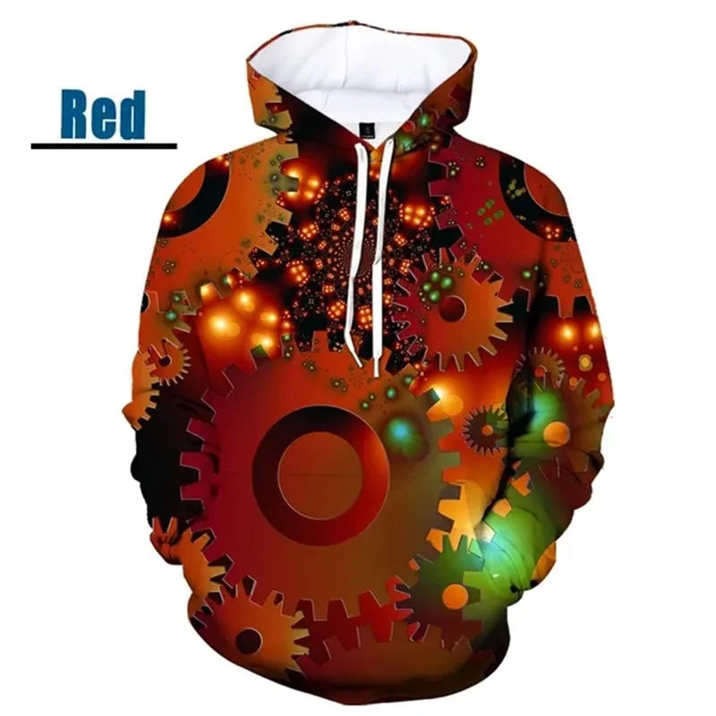 thumbnail image 1 of Sudadera con capucha con estampado 3D de engranajes mecánicos, sudadera de manga larga de gran tamaño, chándales casuales para hombre, sudaderas de mujer, 1 of 5